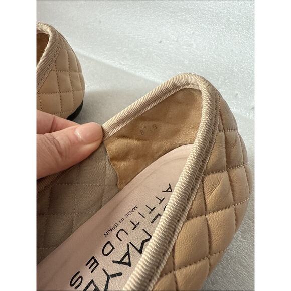 PAUL MAYER Womens Nude Tan Titou Cap Toe Block Heel Slip On Leather Flats 8.5B - Picture 4 of 14